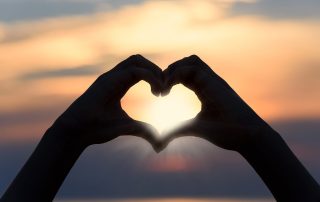 Hands making heart shape